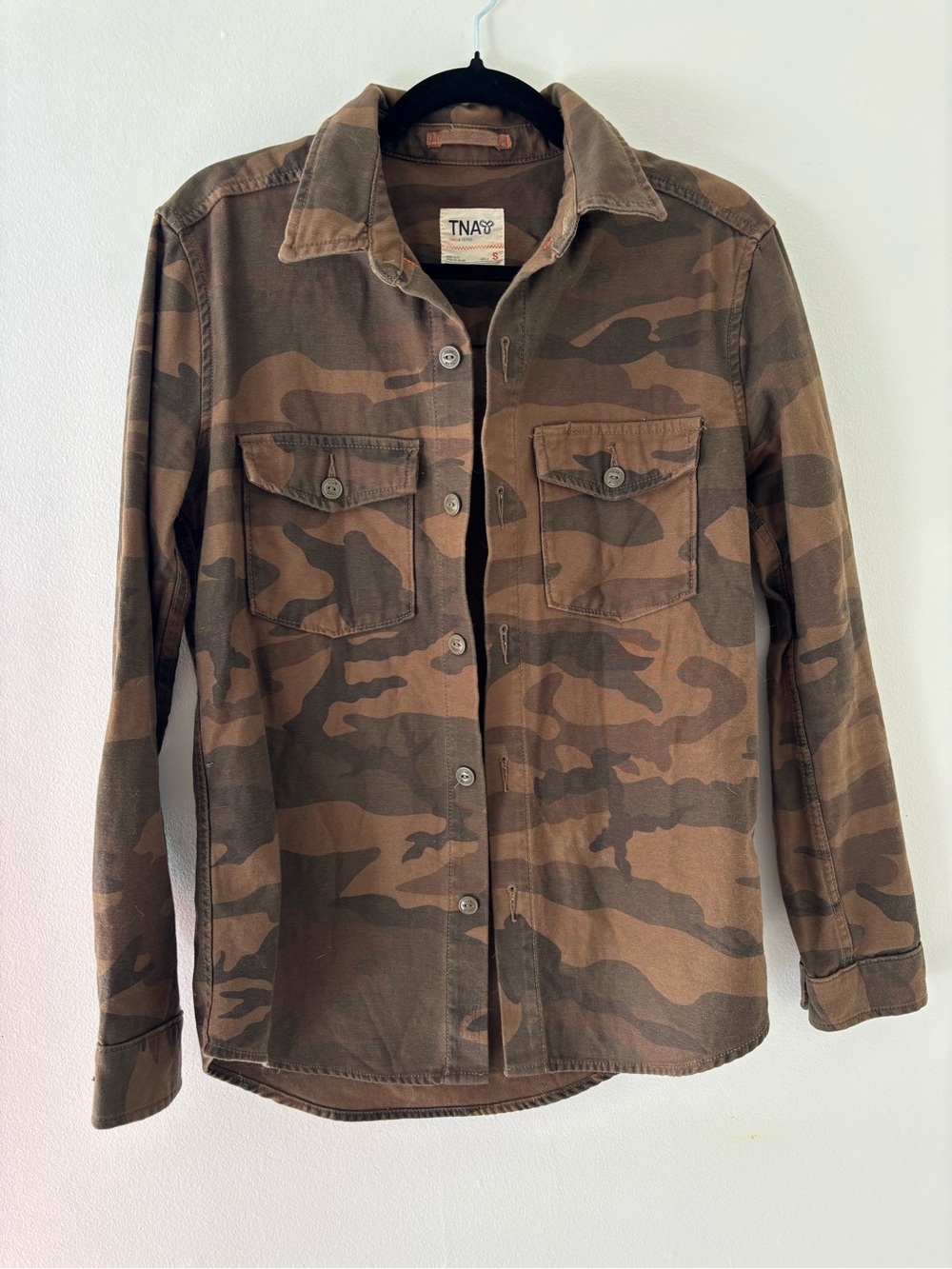 TNA Camo Button-Up Shirt Jacket - Brown Camo
